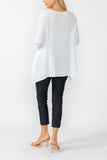 White Moon Contrast Top
