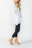 White Moon Contrast Top