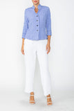 Periwinkle Stand Collar Short Jacket