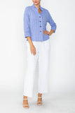 Periwinkle Stand Collar Short Jacket