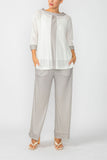 Brown Off-White Dot Straight Leg Pants