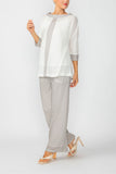 Brown Off-White Dot Straight Leg Pants