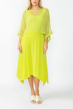Lime Poncho Layer Top Dress