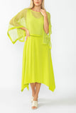 Lime Poncho Layer Top Dress