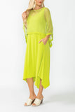 Lime Poncho Layer Top Dress