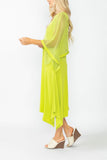 Lime Poncho Layer Top Dress