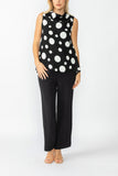 Black High Neck Cowl Neck Top