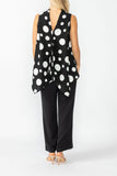 Black High Neck Cowl Neck Top