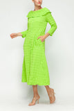 Neon Off Shoulder Long Dress