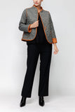 Charcoal Caramel High Neck All-Binding Reversible Jacket