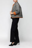 Charcoal Caramel High Neck All-Binding Reversible Jacket