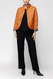 Charcoal Caramel High Neck All-Binding Reversible Jacket