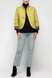 Olive and Lime High Neck All-Binding Reversible Jacket
