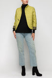 Olive and Lime High Neck All-Binding Reversible Jacket