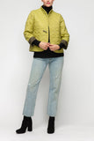 Olive and Lime High Neck All-Binding Reversible Jacket
