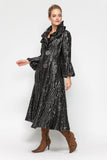 Black Wire Double Collar Blouson Cuffs Sleeve Jacket
