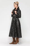Black Wire Double Collar Blouson Cuffs Sleeve Jacket