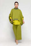 Olive Green Wide-Leg Pants