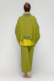 Olive Green Wide-Leg Pants
