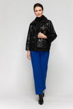 Black Front Eyelet Detail PU Jacket