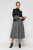 Silver Stand Collar Bubble Cuffs and Bottom Wave Waist Dress
