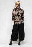 Tan Dolman Shirt Collar Top