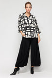 White Dolman Shirt Collar Top