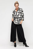 White Dolman Shirt Collar Top