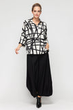 White Dolman Shirt Collar Top
