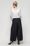 Black Pleats Pocket Baggy Pants