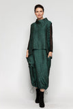 Teal Side Big Patch Pocket Bubble Skirt