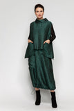 Teal Side Big Patch Pocket Bubble Skirt