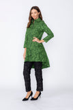 Hunter Green Ribbon Pocket High and Low Jacket