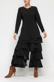 Black Asymmetrical Patch Jumpsuit