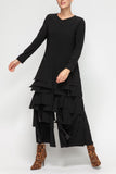 Black Asymmetrical Patch Jumpsuit