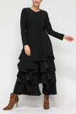 Black Asymmetrical Patch Jumpsuit