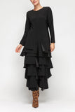 Black Asymmetrical Patch Jumpsuit