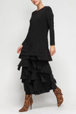 Black Asymmetrical Patch Jumpsuit
