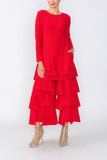 Red Asymmetrical Patch Jumpsuit