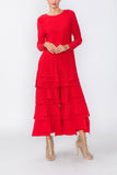 Red Asymmetrical Patch Jumpsuit