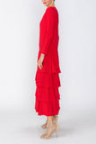 Red Asymmetrical Patch Jumpsuit