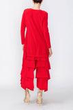 Red Asymmetrical Patch Jumpsuit