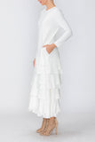 White Asymmetrical Patch Jumpsuit