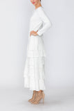 White Asymmetrical Patch Jumpsuit