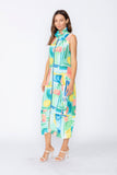 Blue Zip Front Bubble Dress