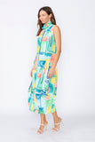 Blue Zip Front Bubble Dress