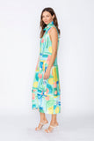 Blue Zip Front Bubble Dress