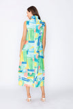 Blue Zip Front Bubble Dress