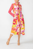 Pink Zip Front Bubble Dress
