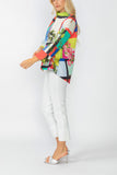 One Button Multi Print Jacket